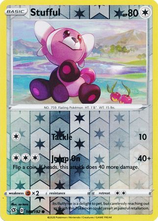 stufful pokemon card value Stufful 149/192 SWSH Rebel Clash Reverse Holo Common Pokemon Card TCG – Kawaii Collector