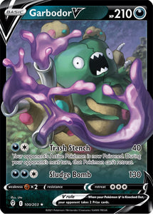 Garbodor V 100/203 SWSH Evolving Skies Ultra Rare Pokemon Card TCG Near Mint