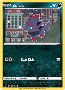 Zorua 102/203 SWSH Evolving Skies Common Pokemon Card TCG Near Mint