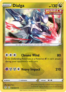 Dialga 112/203 SWSH Evolving Skies Holo Rare Pokemon Card TCG Near Mint