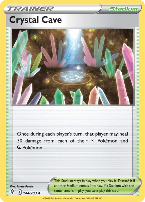 Crystal Cave 144/203 SWSH Evolving Skies Uncommon Pokemon Card TCG Near Mint