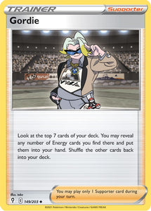 Gordie 149/203 SWSH Evolving Skies Uncommon Pokemon Card TCG Near Mint