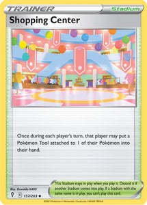 Shopping Center 157/203 SWSH Evolving Skies Uncommon Pokemon Card TCG Near Mint