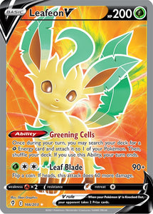 Leafeon V 166/203 SWSH Evolving Skies Full Art Holo Ultra Rare Pokemon Card TCG Near Mint  