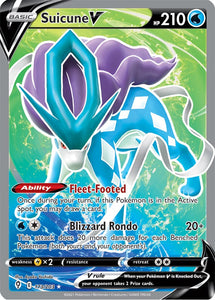 Suicune V 173/203 SWSH Evolving Skies Full Art Holo Ultra Rare Pokemon Card TCG Near Mint