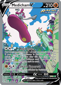 Medicham V 186/203 SWSH Evolving Skies Full Art Holo Ultra Rare Pokemon Card TCG Near Mint