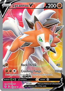 Lycanroc V 187/203 SWSH Evolving Skies Full Art Holo Ultra Rare Pokemon Card TCG Near Mint