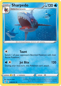 Sharpedo 36/203 SWSH Evolving Skies Rare Pokemon Card TCG Near Mint