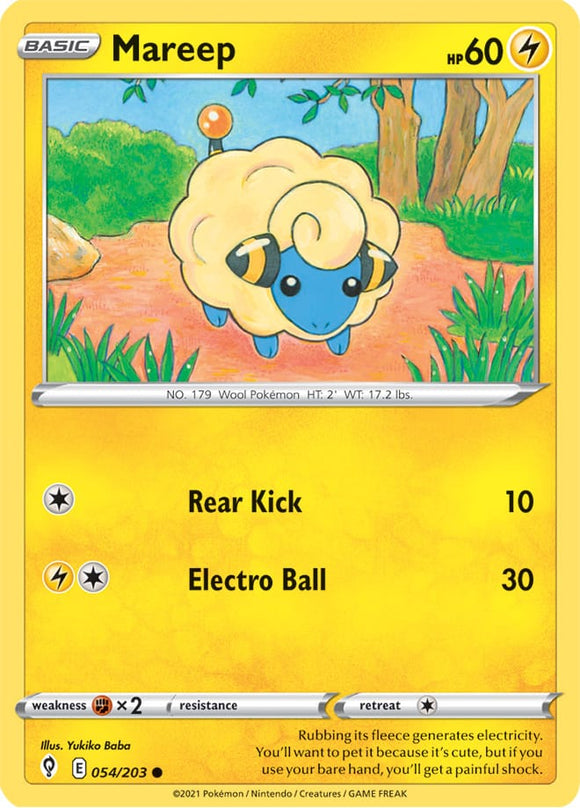 Mareep 54/203 SWSH Evolving Skies Common Pokemon Card TCG Near Mint