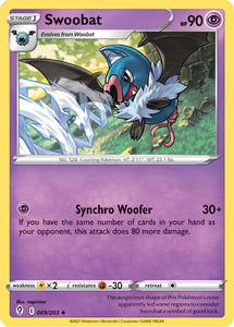 Swoobat 69/203 SWSH Evolving Skies Uncommon Pokemon Card TCG Near Mint