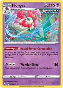 Florges 73/203 SWSH Evolving Skies Holo Rare Pokemon Card TCG Near Mint