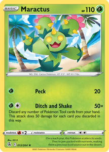 Maractus 12/264 SWSH Fusion Strike Rare Pokemon Card TCG Near Mint