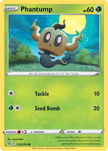 Phantump 16/264 SWSH Fusion Strike Common Pokemon Card TCG Near Mint