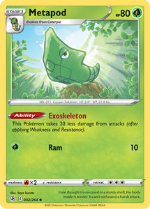 Metapod 2/264 SWSH Fusion Strike Uncommon Pokemon Card TCG Near Mint