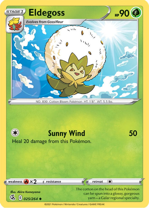 Eldegoss 25/264 SWSH Fusion Strike Uncommon Pokemon Card TCG Near Mint