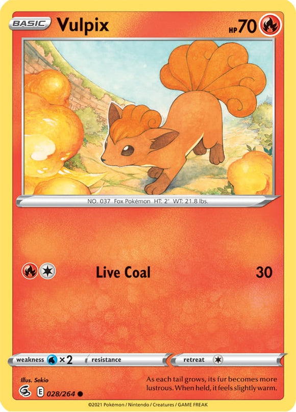 Vulpix 28/264 SWSH Fusion Strike Common Pokemon Card TCG Near Mint