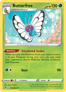 Butterfree 3/264 SWSH Fusion Strike Holo Rare Pokemon Card TCG Near Mint