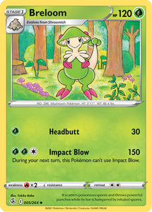 Breloom 5/264 SWSH Fusion Strike Uncommon Pokemon Card TCG Near Mint