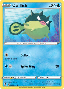 Qwilfish 60/264 SWSH Fusion Strike Common Pokemon Card TCG Near Mint