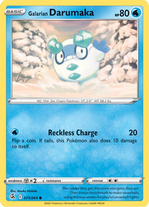 Galarian Darumaka 71/264 SWSH Fusion Strike Common Pokemon Card TCG Near Mint
