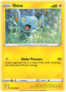 Shinx 31/72 Shining Fates Common Pokemon Card TCG Near Mint