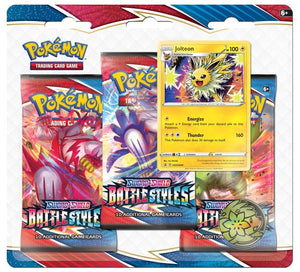 Battle Styles Three Booster Blister (Jolteon) - POKEMON TCG Sword and Shield (PRE-ORDER)