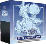 Chilling Reign Elite Trainer Box x2 Both Artsets (Pair) - Pokemon TCG Sword and Shield side view