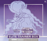 Chilling Reign Elite Trainer Box x2 Both Artsets (Pair) - Pokemon TCG Sword and Shield front on alternate