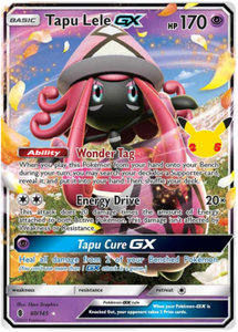 Tapu Lele GX 60/145 SWSH Celebrations 25th Anniversary Classic Collection Holo Ultra Rare Pokemon Card TCG