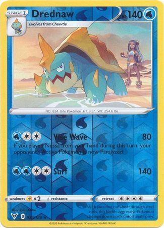 Drednaw 39/185 Vivid Voltage Reverse Holo Rare Pokemon Card TCG Near Mint