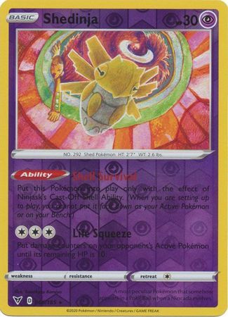 Shedinja 66/185 Vivid Voltage Reverse Holo Rare Pokemon Card TCG Near Mint