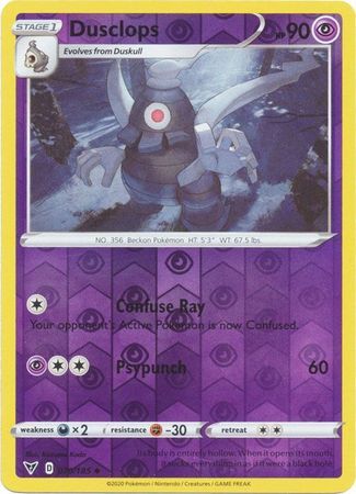 Dusclops 70/185 Vivid Voltage Reverse Holo Uncommon Pokemon Card TCG Near Mint 