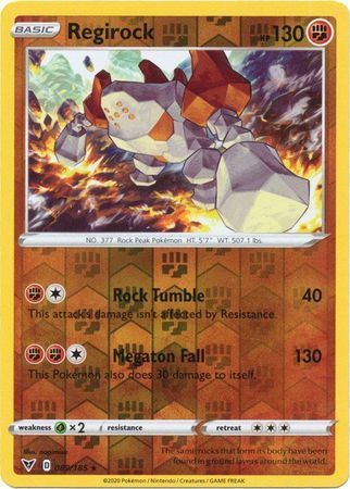 Regirock 89/185 Vivid Voltage Reverse Holo Rare Pokemon Card TCG Near Mint