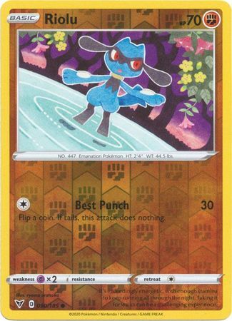 Riolu 90/185 Vivid Voltage Reverse Holo Common Pokemon Card TCG Near Mint