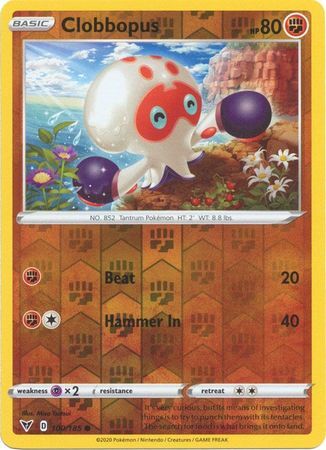 Clobbopus 100/185 Vivid Voltage Reverse Holo Common Pokemon Card TCG Near Mint