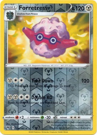 Forretress 114/185 Vivid Voltage Reverse Holo Rare Pokemon Card TCG Near Mint