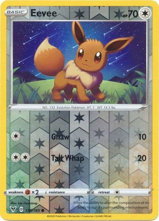 Eevee 130/185 Vivid Voltage Reverse Holo Common Pokemon Card TCG Near Mint