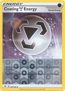 Coating Energy 163/185 Vivid Voltage Reverse Holo Uncommon Trainer Pokemon Card TCG Near Mint 