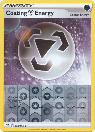 Coating Energy 163/185 Vivid Voltage Reverse Holo Uncommon Trainer Pokemon Card TCG Near Mint 