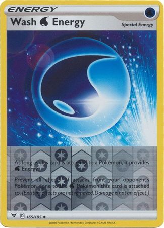 Wash Energy 165/185 Vivid Voltage Reverse Holo Uncommon Trainer Pokemon Card TCG Near Mint 