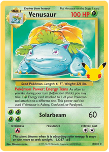 Venusaur 15/102 SWSH Celebrations 25th Anniversary Classic Collection Holo Rare Pokemon Card TCG