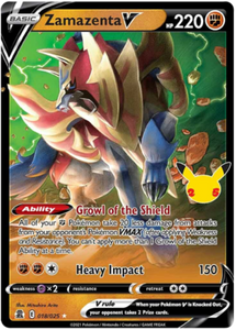 Zamazenta V 18/25 SWSH Celebrations 25th Anniversary Holo Ultra Rare Pokemon Card TCG