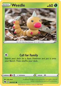 Weedle 2/73 SWSH Champion's Path Common Pokemon Card TCG Near Mint