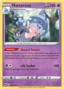 Hatterene 20/73 SWSH Champion's Path Holo Rare Pokemon Card TCG Near Mint