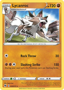 Lycanroc 30/73 SWSH Champion's Path Holo Rare Pokemon Card TCG Near Mint