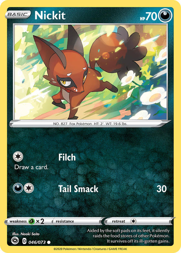 Nickit 46/73 SWSH Champion's Path Common Pokemon Card TCG Near Mint