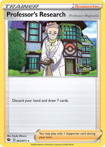 Professor's Research 62/73 SWSH Champion's Path Holo Rare Trainer Pokemon Card TCG Near Mint