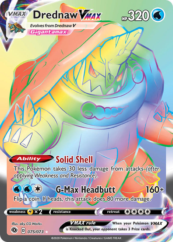 Drednaw VMAX 75/73 SWSH Champion's Path Full Art Holo Hyper Rare Pokemon Card TCG Near Mint