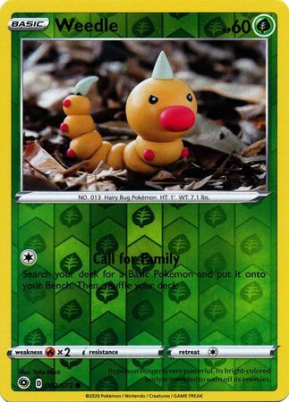 Weedle 2/73 SWSH Champion's Path Reverse Holo Common Pokemon Card TCG Near Mint