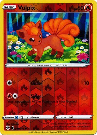 Vulpix 6/73 SWSH Champion's Path Reverse Holo Common Pokemon Card TCG Near Mint